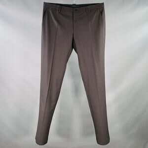 DOLCE & GABBANA Size 38 Charcoal Grey Wool Blend Zip Fly Dress Pants